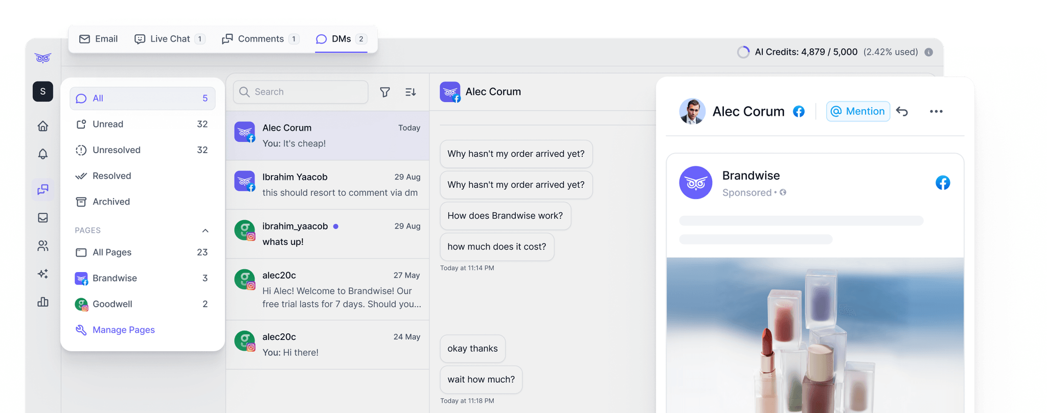 Brandwise dashboard preview