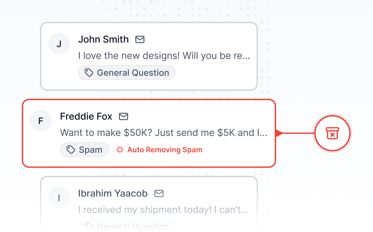 Built-in Filters showing spam and marketing emails being automatically filtered